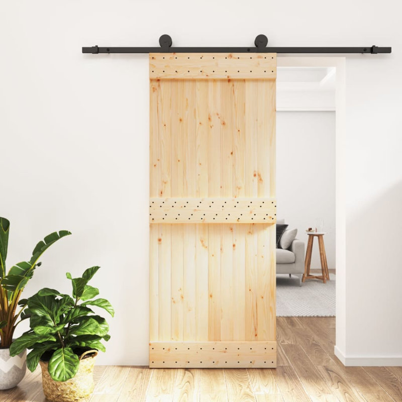 Porte coulissante avec quincaillerie Vidaxl, 33,5 po x 82,7 po