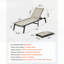 Chaise longue pliante 2 pièces avec dossier réglable pour bronzage de piscine extérieure, léger et durable