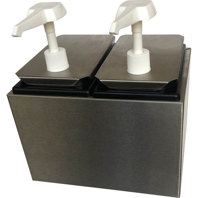Distributeur et support de condiments en acier inoxydable Carlisle Food Service Products 2-5 Quarts