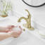 Robinet pour salle de bain à poignée simple avec drain-95166387