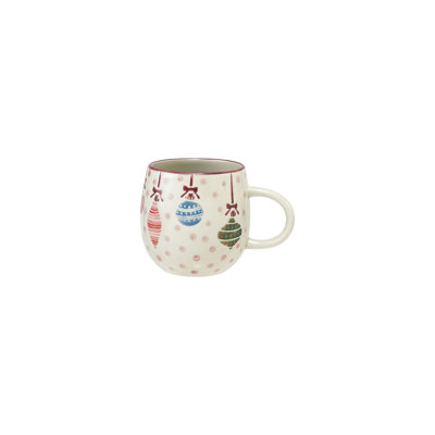 Hand-Painted Stoneware Wax Relief Dots Mug
