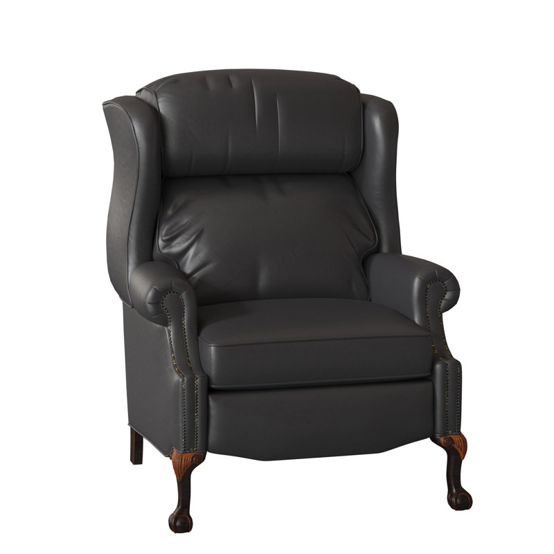 Fauteuil inclinable en cuir Maxwell, Cuir véritable Outsider Raven, Plantation, Manuel