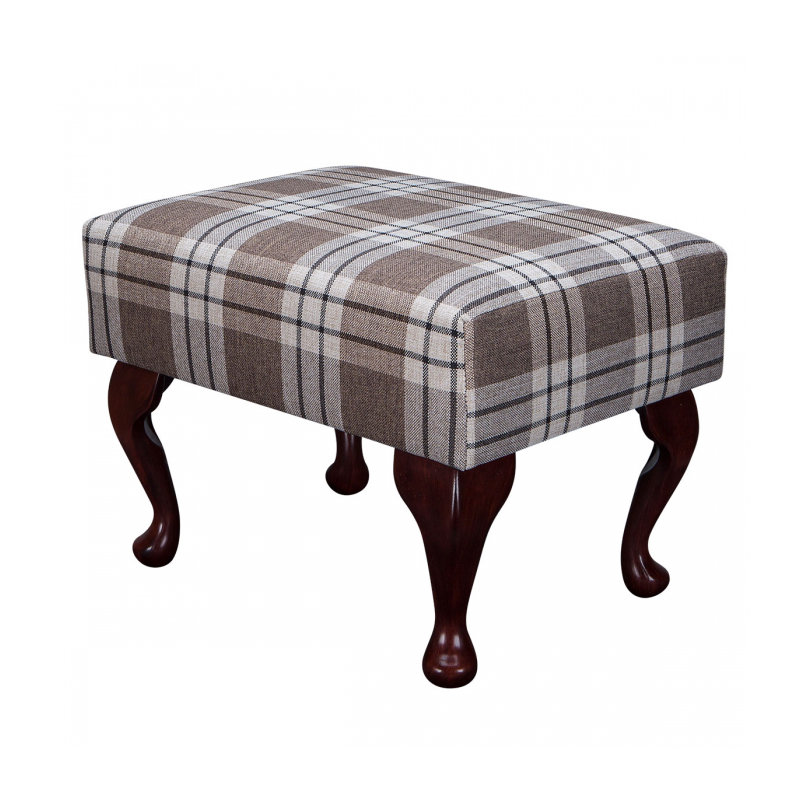 50.8cm Wide Rectangle Plaid Footstool Ottoman
