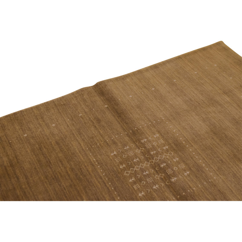 Tapis brun noué à la main de haute qualité