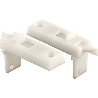 Prime-Line Vinyl Spring-Loaded Replacement Window Tilt Latch Pair, 1-11/16 Hole Center, White (1 Set)