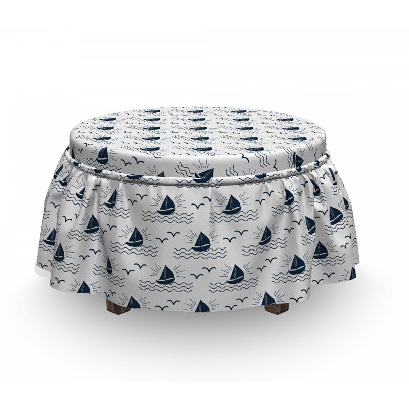 Box Cushion Ottoman Slipcover