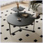 Table basse moderne avec deux tablettes
