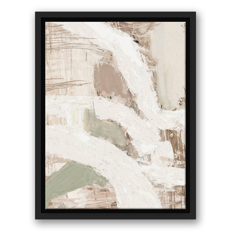 Toile flottante neutre à texture abstraite, H 17,75 po x l 13,75 po