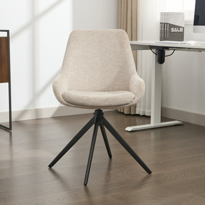 George Oliver Loklun Linen Side Chair