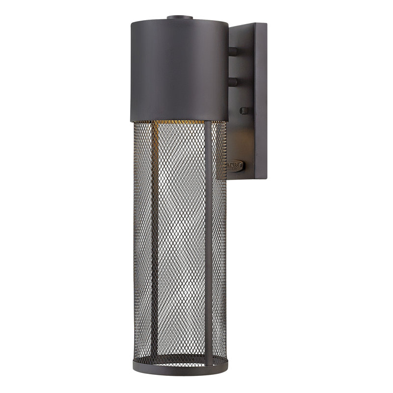 Aria Outdoor Armed Sconce, Black, 18.5" H x 5.3 W x 6.8" D, Incandescent