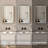 30'' H Recessed Or Surface Wall Mounted LED Mirror Cabinet With Mirror And Adjustable Shelves,Black Frame-1419490414-1419490412