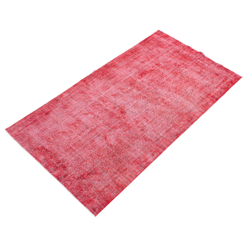 Tapis rouge foncé à transition de couleur 5 pi 4 po x 6 pi 0 po