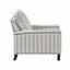 Fauteuil inclinable à rayures en tissu rayé - garniture cloutée, structure en bois massif, style traditionnel