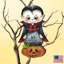 Ornement suspendu en bois dracula