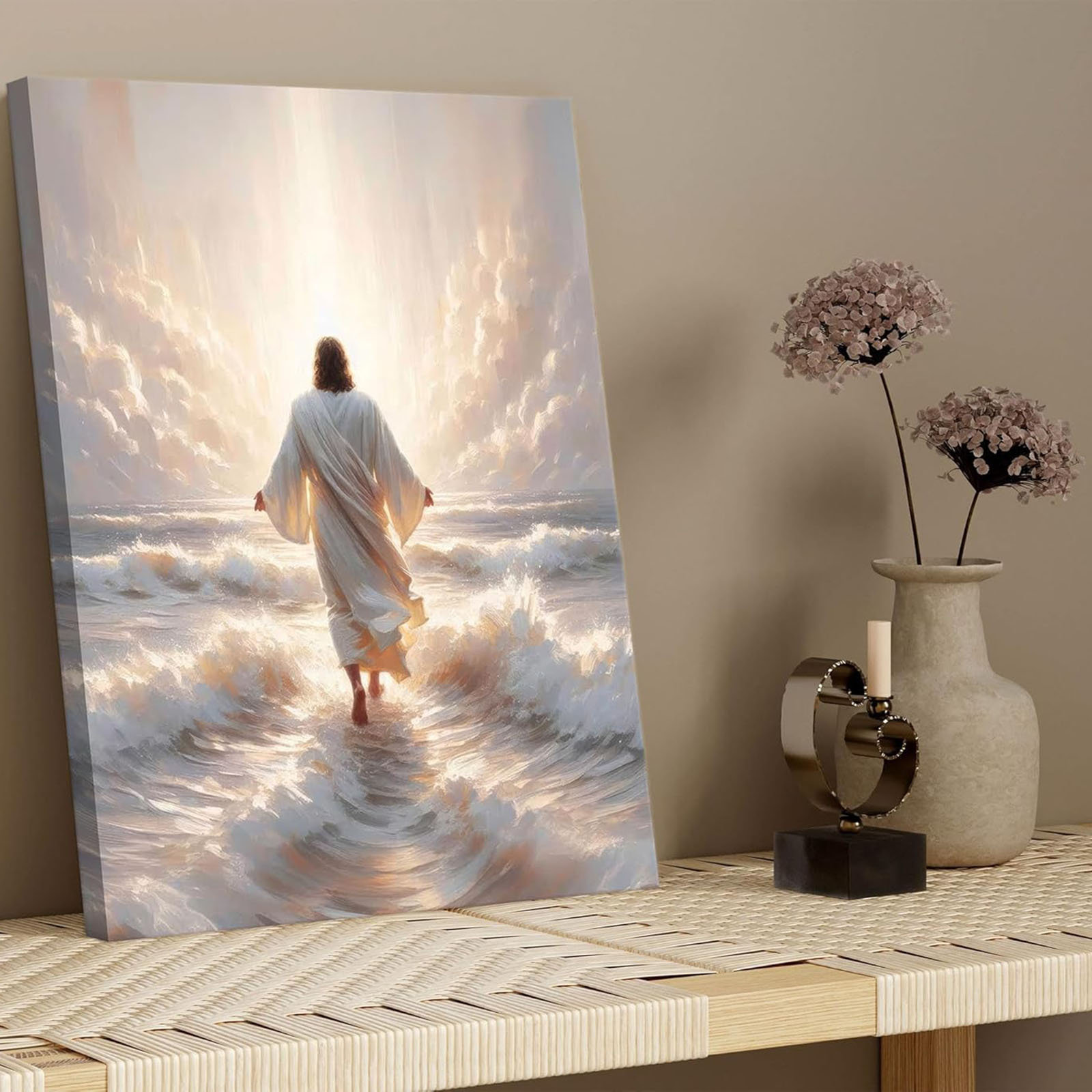 Red Barrel Studio Jesus Walks On Water Canvas Wall Art Jesus Walking On ...