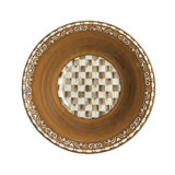 Mocha check gingerbread small bowl