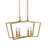 Stenberg 4-Light Glod X Frame Lantern Pendant for Kitchen Island Dining Table