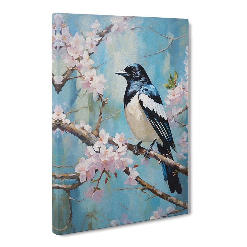 Magpie Impressionism - Wrapped Canvas, 50cm H x 35cm W x 3cm D