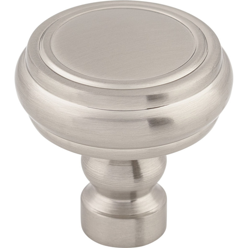 Brixton Rimmed 1 1/4" Diameter Round Knob, Brushed Satin Nickel