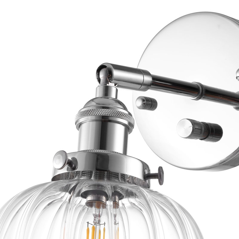 Applique murale sphère 1 lumière, laiton, Nickel