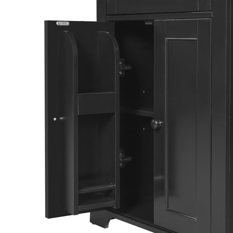 Elegant Bathroom Storage Cabinet, Black