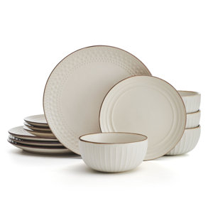 Pfaltzgraff Janelle 12-Piece Stoneware Dinnerware Set, Service for 4