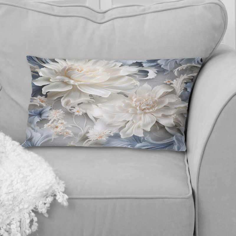 Motif victorien éthéré rococo Flourish Victorian XXIX - coussin à imprimé floral