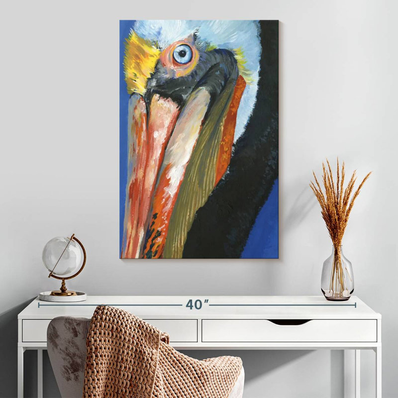 Brampt Vibrant Pelican I, 30" H x 20" W
