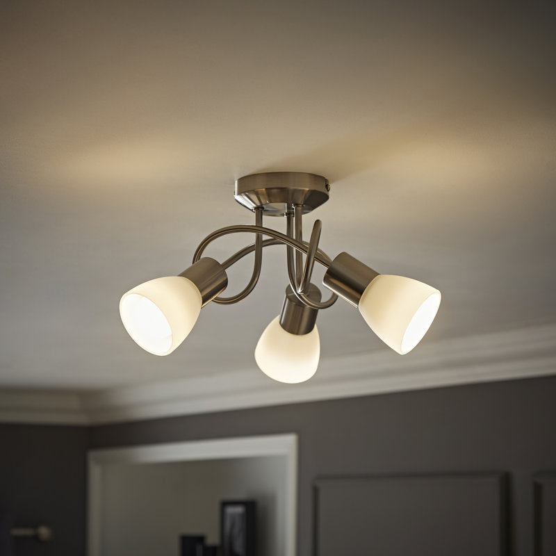Leja Glass Semi Flush Mount, Yes