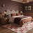 Coady Modern Heart Machine Washable Pink / Beige Indoor Area Rug with Non-Slip Backing-900098494
