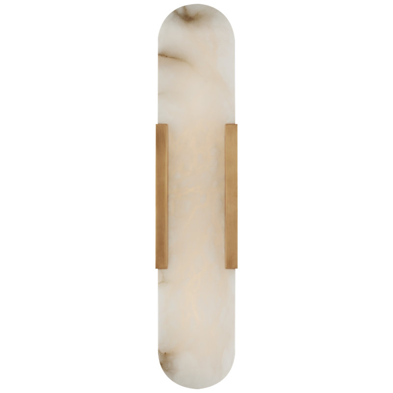 Kelly Wearstler Melange 28" Elongated Sconce, Antique-Burnished Brass, 20"