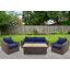 Chaise de terrasse avec coussins Janet