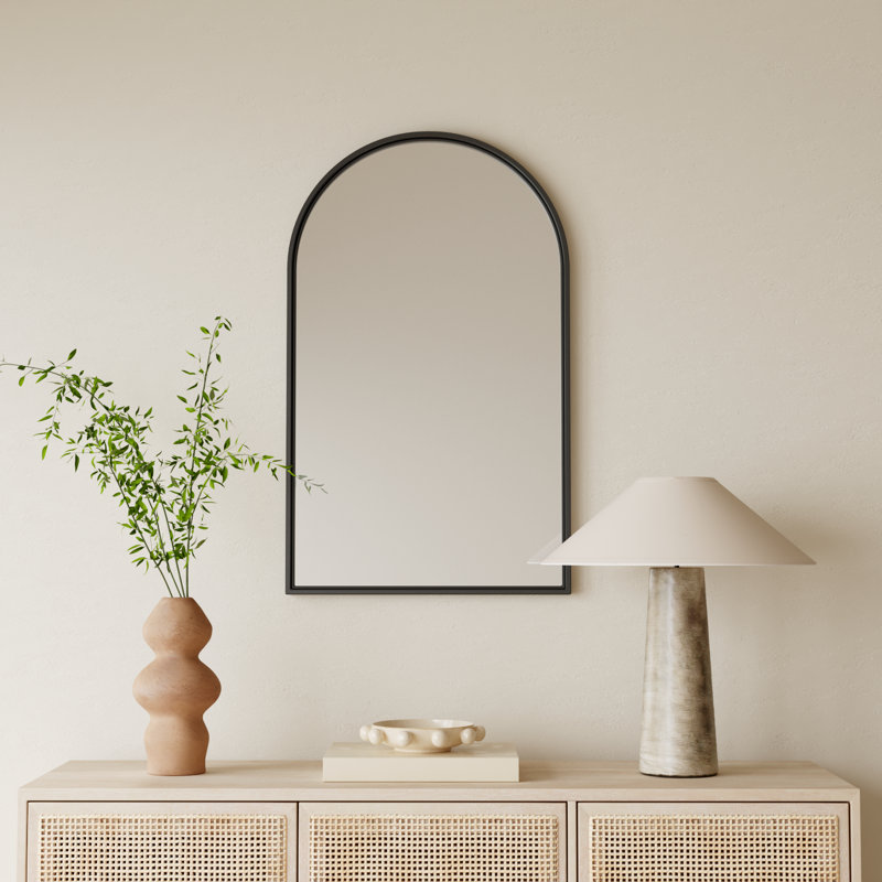 Tracie Wall Mirror, Matte Black