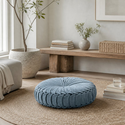 Poly Chenille Round Floor Pillow Cushion