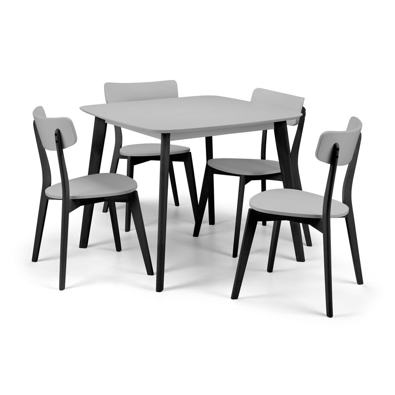 Aramis 46cm H Side Chair, Grey/Black, 4
