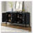 Retro 4-Door Sideboard with Circular Groove Design and Round Handles-677239965