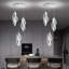 1-light Modern Acrylic Dimmable Chandelier Black-1026017431-1026017432-1026017439