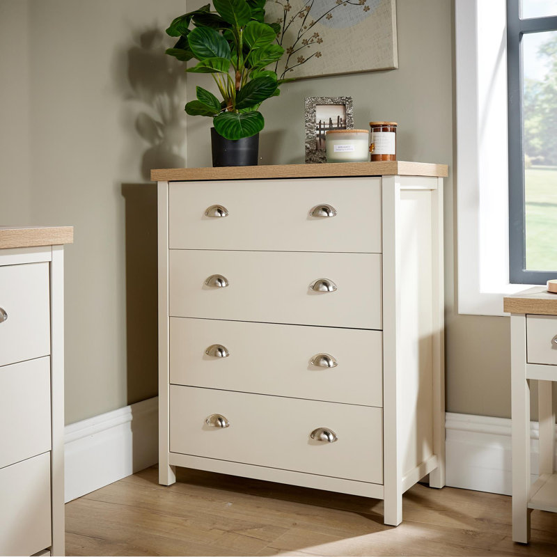 Avon 4 Drawer Chest Storage Unit - Off White