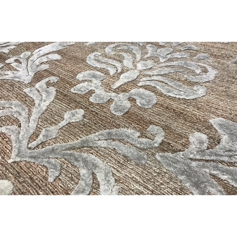 Himalayan Floral Area Rug in Sand