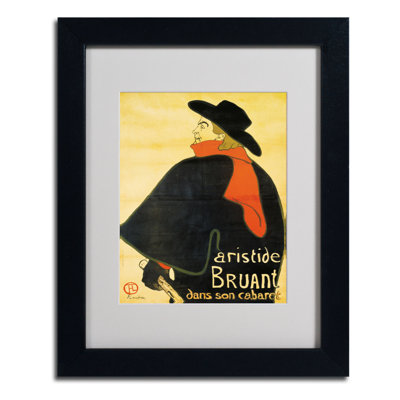 «Aristide Bruant» par Henri de Toulouse-Lautrec - reproduction de photo encadrée