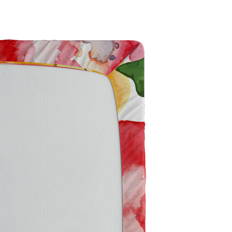 Microfiber Floral Fitted Sheet, Twin Fitted Sheet