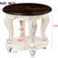 Table de bout 22 po deux tons, beige et bois massif avec tablette, facile à assembler, placage à la chaleur, tablette à coins arrondis protégés pour la chambre, coffre-fort