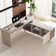 Home Office Desk Extendable Makeup Vanity Desk Up To 103'' With Storage Cabinets, Rectangular/L-Shaped Writing Desk