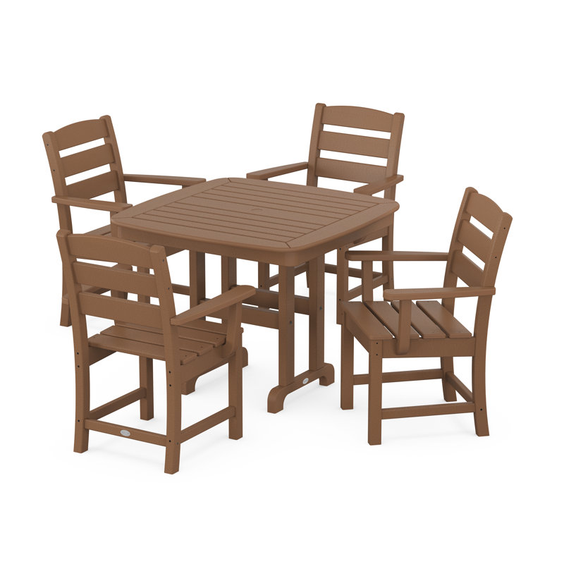 Lakeside 5-Piece Dining Set, Teak