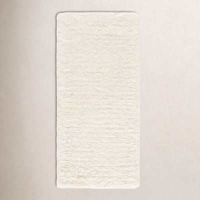 Abriel Ivory Solid Hand-Woven Wool Rug
