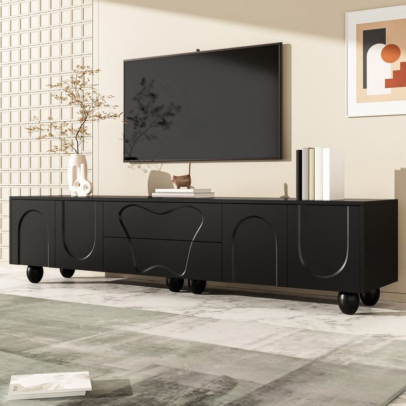 TV Stand for TVs up to 75", Black