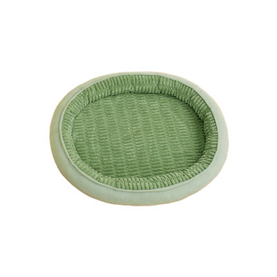 Lit en soie rayé antidérapant amovible toutes saisons pour animaux de compagnie 21,6 x 15,7 po