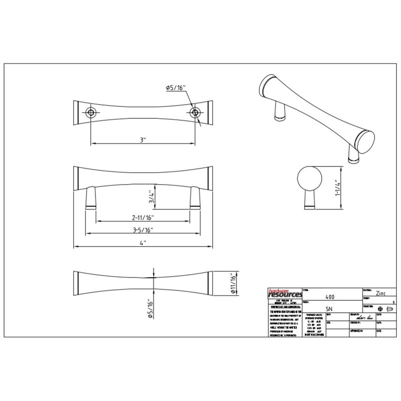 Sedona 3" Center to Center Bar Pull