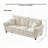 Chenille Sofa with Rolled Arms,Wood Legs and Nailhead Trim-939540347-939540345-939540340