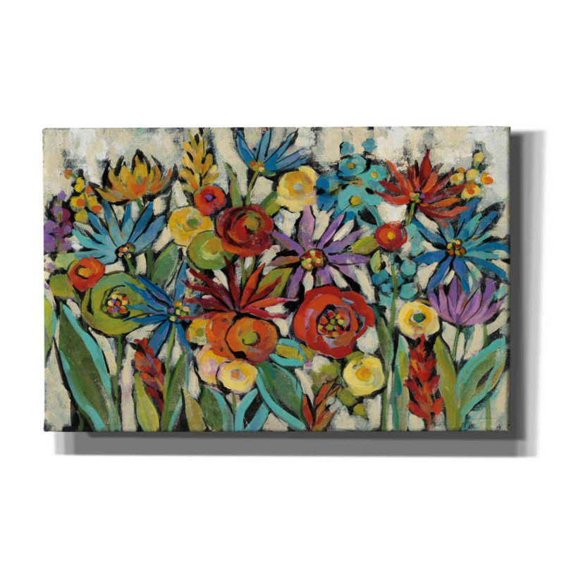 «Confetti Floral I» par Silvia Vassileva, art mural sur toile, H 26 po x l 40 po x P 1,5 po
